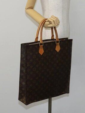 LOUIS VUITTON Monogram Sac Plat Hand Bag